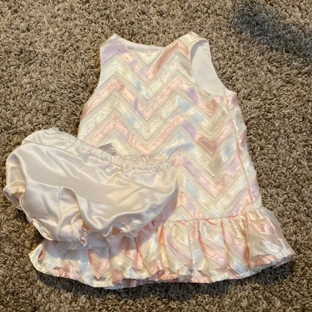 Formal chevron 1 year baby dress